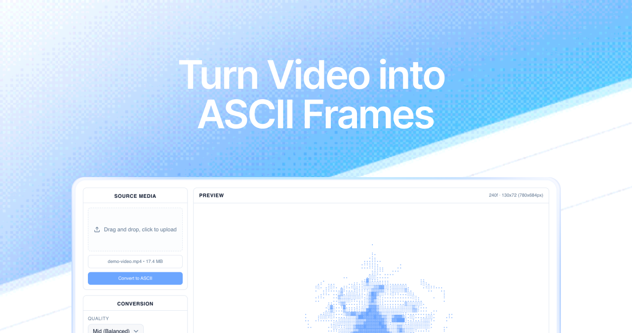 Turn Videos into ASCII Art & Animations
